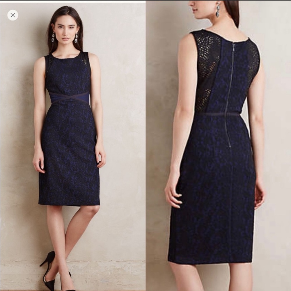 Anthropologie Moulinette Souers Dress Navy size 6